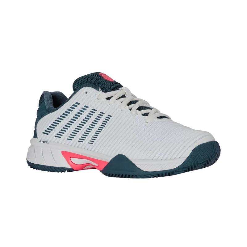 Hypercourt Express 2 Clay (Junior) White/Stargazer/Neon Blue