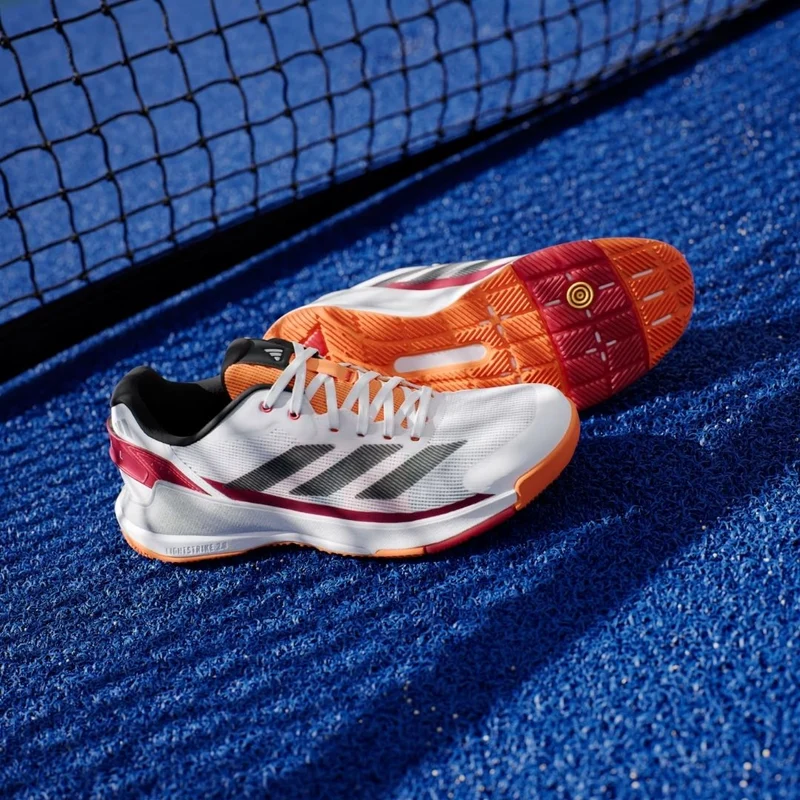 Adidas Crazyquick LS Men Padel Shoes (Cloud White/Core Black/Lucid Orange)