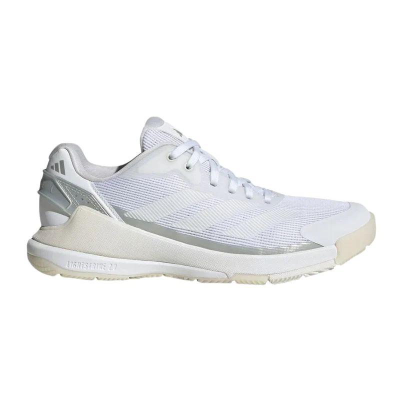 Adidas Crazyquick LS Women Padel Shoes (Cloud White/Cloud White/Zero Metallic)