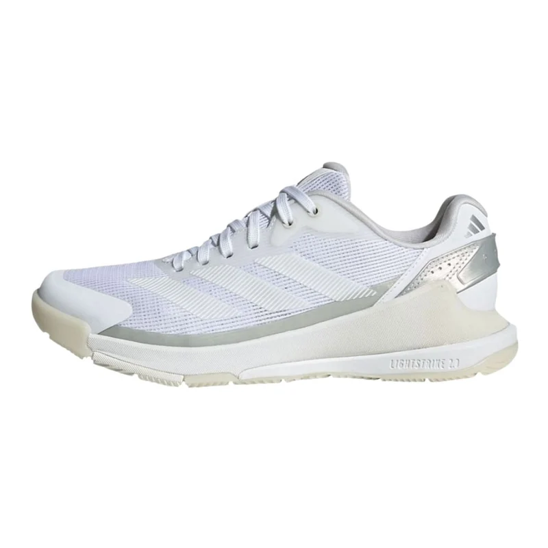 Adidas Crazyquick LS Women Padel Shoes (Cloud White/Cloud White/Zero Metallic)
