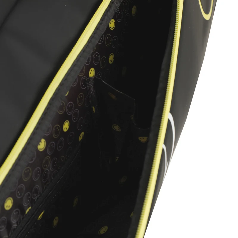 Smiley Schlägertasche 3er - schwarz