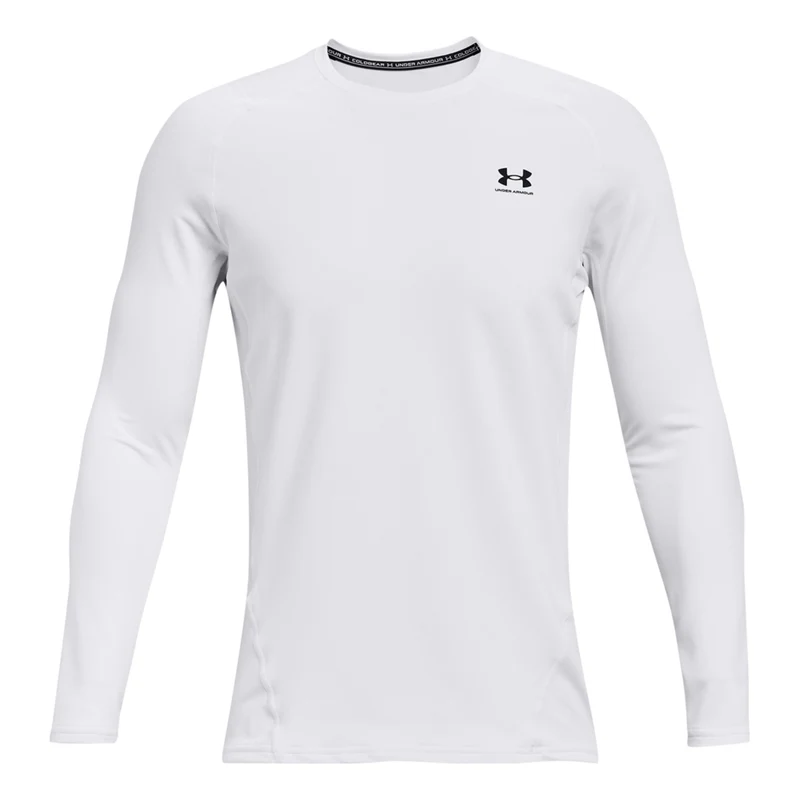 Coldgear Fitted Crew Longsleeve Herren - weiß,