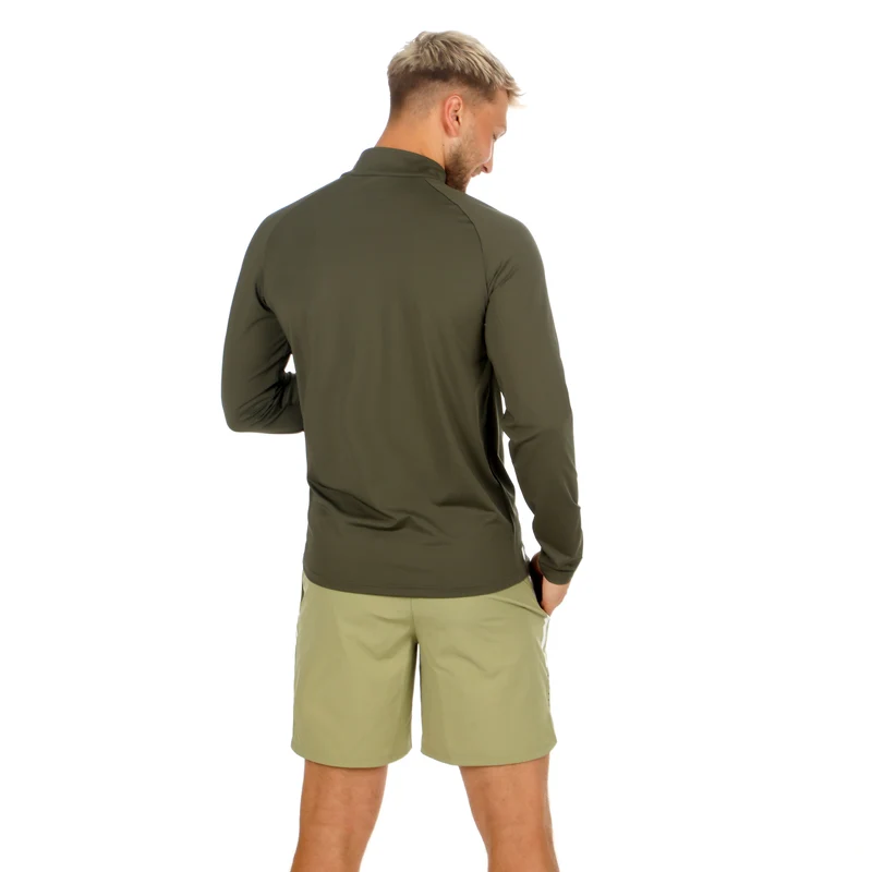 Memories Big Serve 1/4 Zip Longsleeve Herren - dunkelgrün