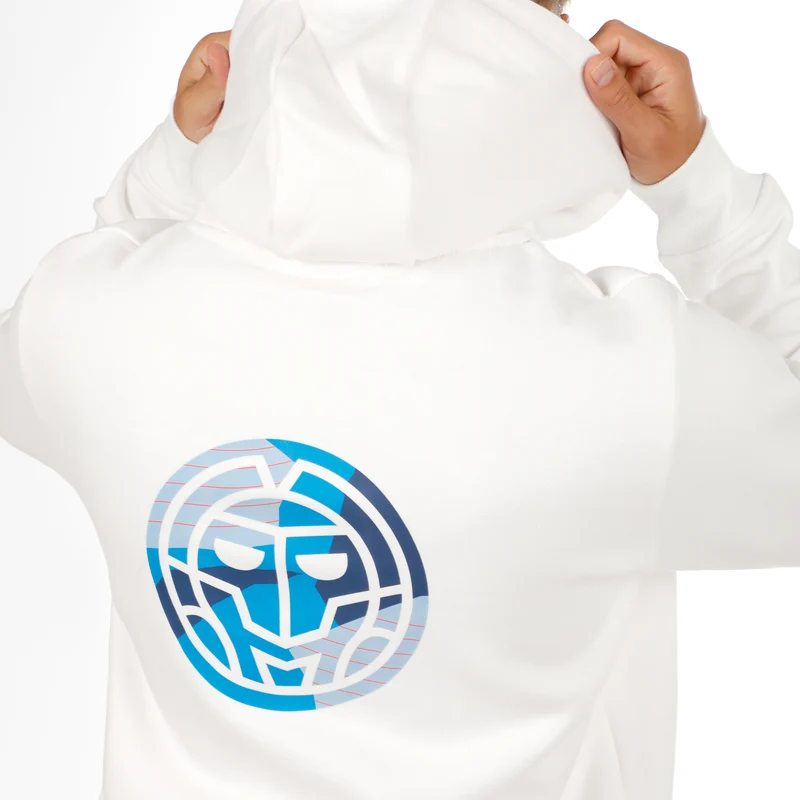 Hey Laguna Backprint Zip Hoody Herren-weiß