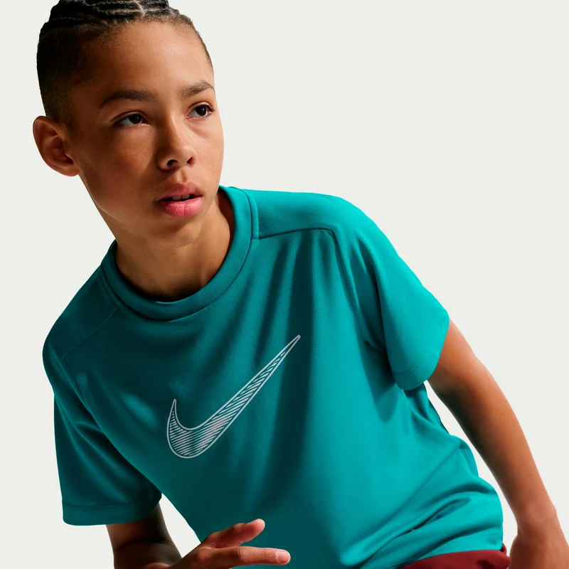 Dri-Fit Multi T-Shirt Kinder - petrol, weiß