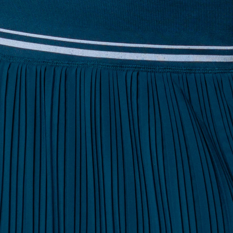 Motion Pleated Rock Damen - dunkelblau, weiß
