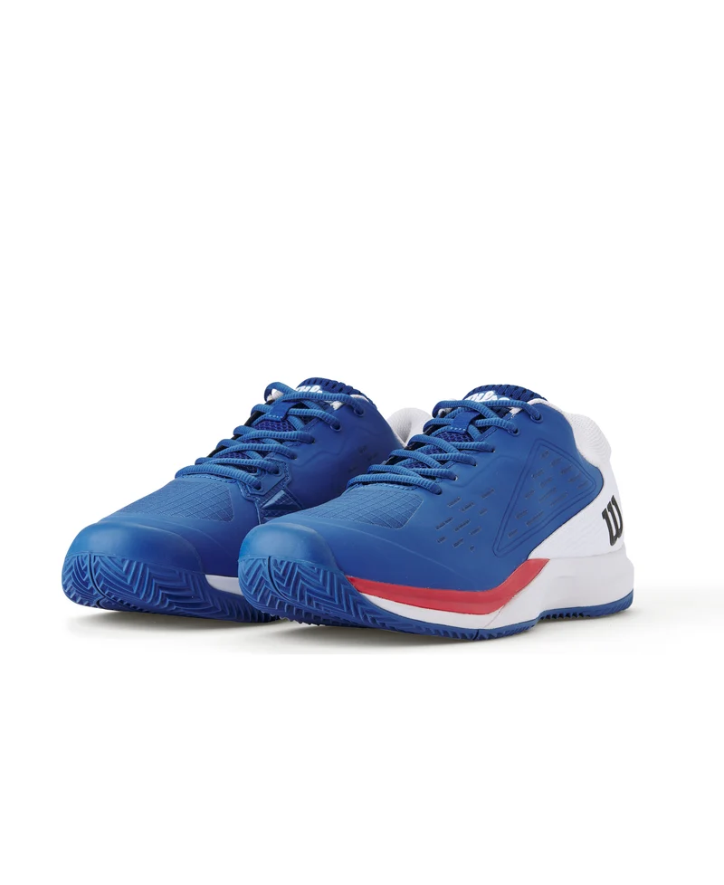 Wilson Rush Pro Ace Clay Court Tennis Shoes (Men's) - Deja Vu Blue / White / Infared