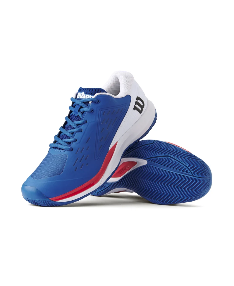 Wilson Rush Pro Ace Clay Court Tennis Shoes (Men's) - Deja Vu Blue / White / Infared