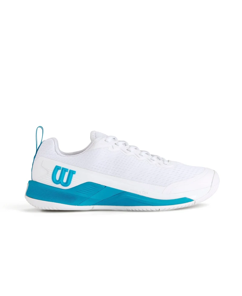 Wilson Rush Pro 4.5 All Court Tennis Shoes (Mens) - White / White / Atomic Blue