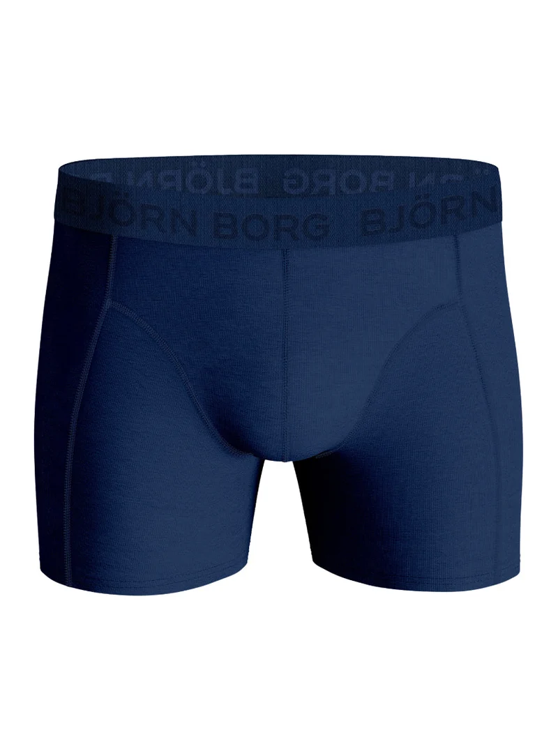 Björn Borg Cotton Stretch Boxershorts (3-pack, Blue/Navy/Print)