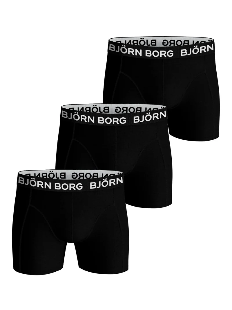 Björn Borg Cotton Stretch Boxershorts (3-pack, Black)