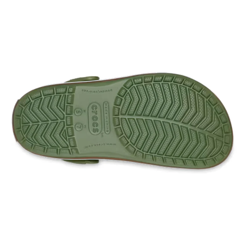 Crocband Gum Clog Badelatschen Herren - oliv, beige