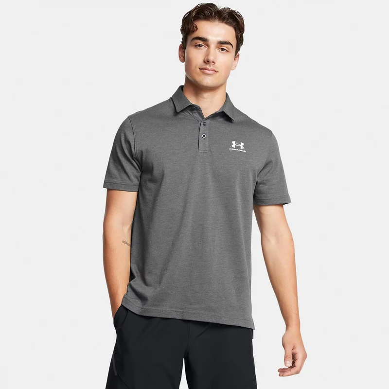 Icon Polo Herren - grau, weiß