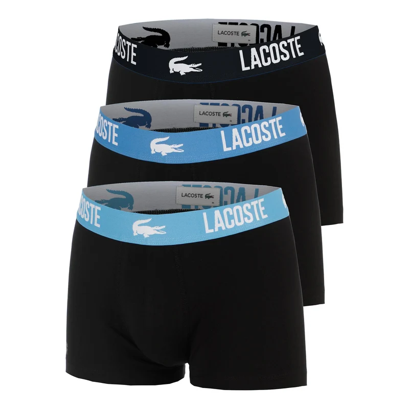 Cotton Stretch Boxer Short 3er Pack Herren - dunkelblau, grau