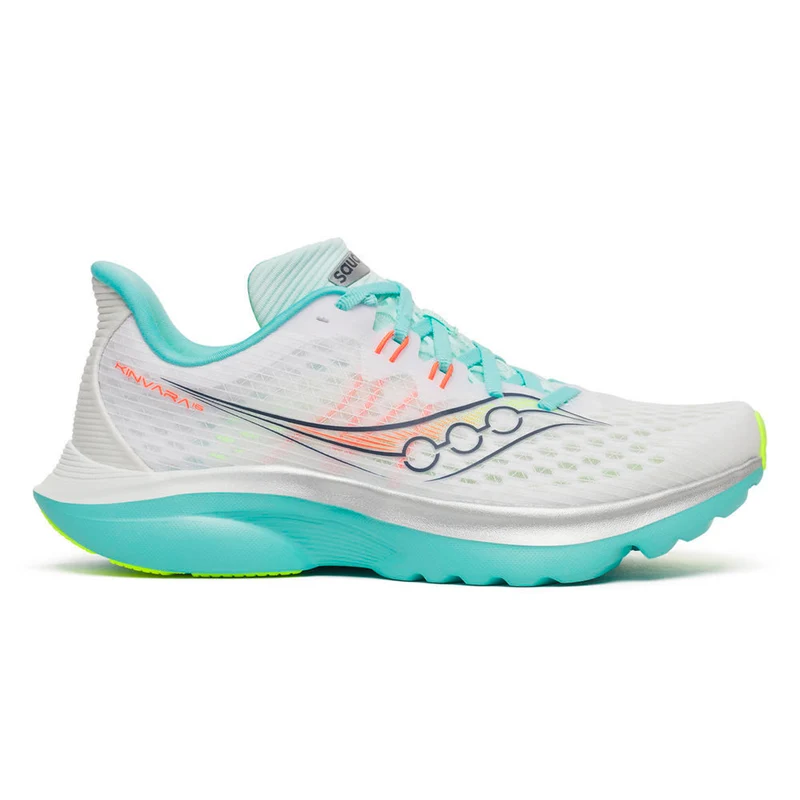 Kinvara 16 Neutralschuh Damen-weiß, türkis