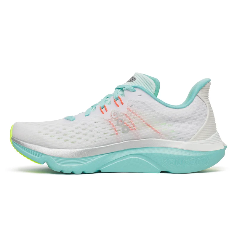Kinvara 16 Neutralschuh Damen-weiß, türkis