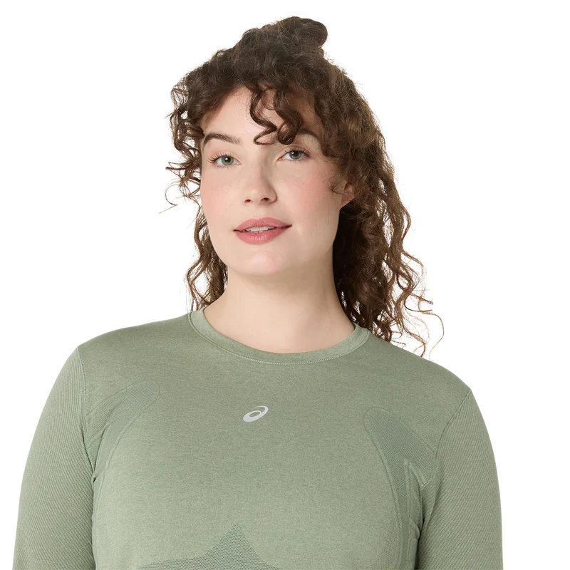 Road Seamless Laufshirt Damen - grau, blau