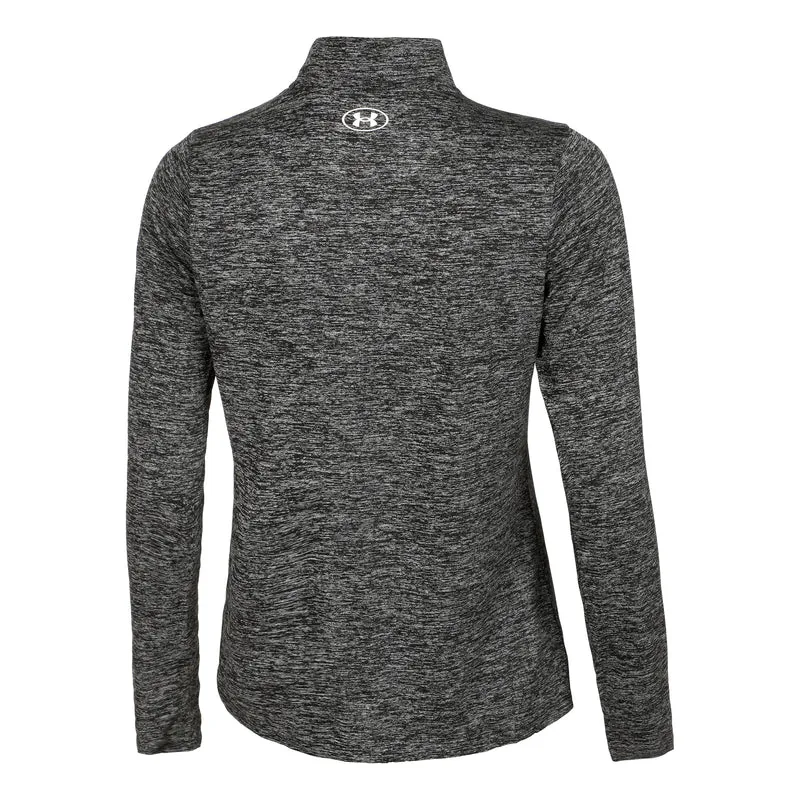 Tech Half-Zip Twist Longsleeve Damen-Schwarz