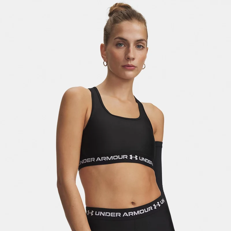 Crossback Middle Sport-BH Damen - schwarz, weiß