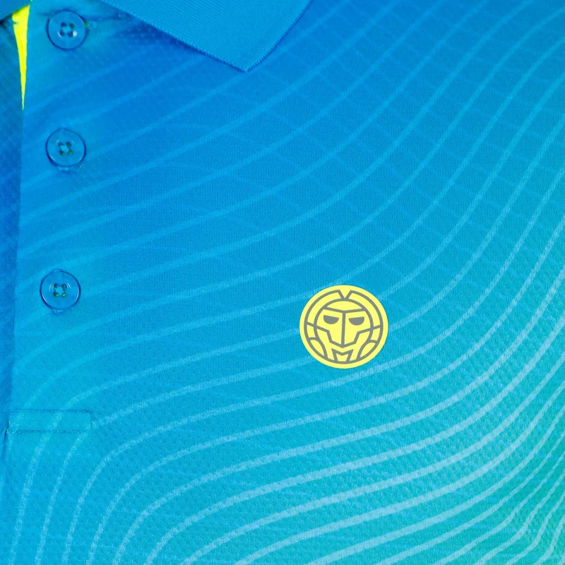 Out of Control Polo Herren-blau, neongelb
