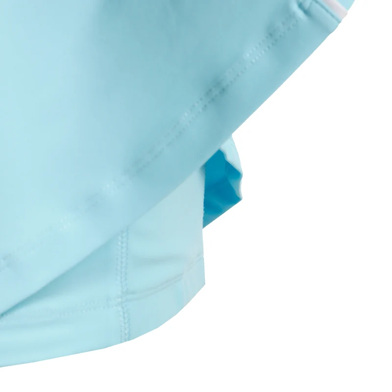 Colorblock Flounce Rock Damen-Hellblau