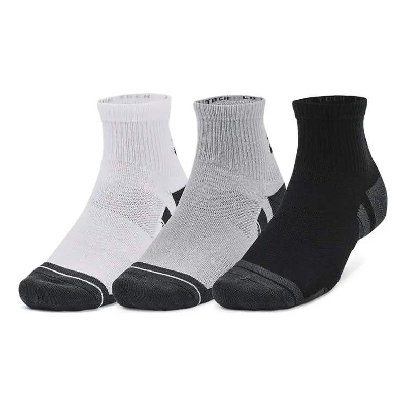 Performance Tech Quarter Tennissocken 3er Pack-Grau,Mehrfarbig