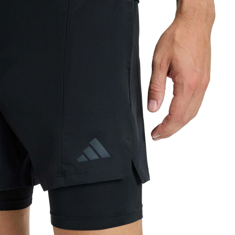 D4T 2in1 Shorts Herren-schwarz