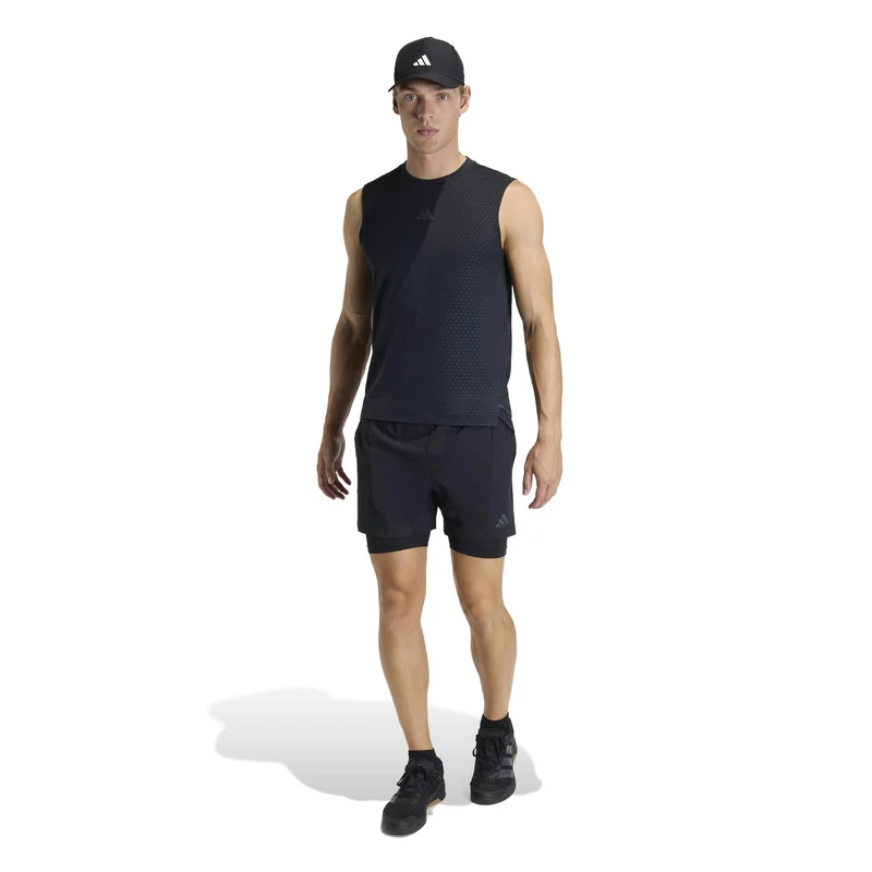 D4T 2in1 Shorts Herren-schwarz