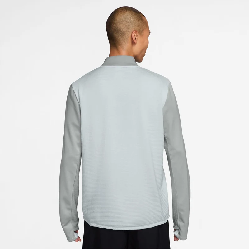 Pacer Winterized Half-Zip Laufshirt Herren - grau, silber