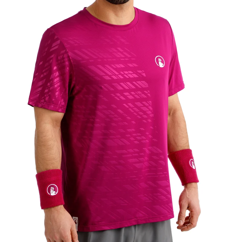 Receiver Embossed T-Shirt Herren-berry, weiß