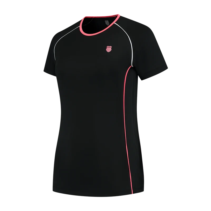 K-Swiss Hypercourt Crew Tee 4 (Ladies) - Black