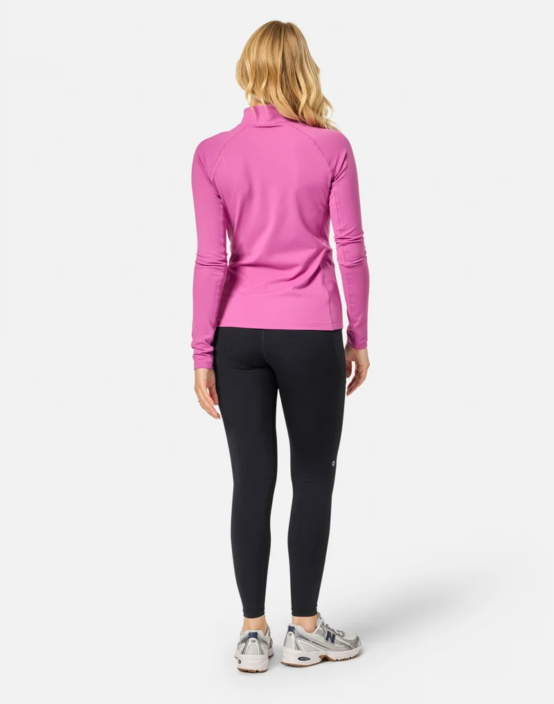 Gym+Coffee Relentless 1/4 Zip (Ladies) - Crisp Pink