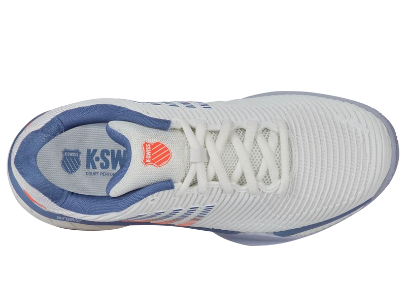K-Swiss Hypercourt Express 2 (Mens) - Lucent White/Infinity/Scarlet Ibis