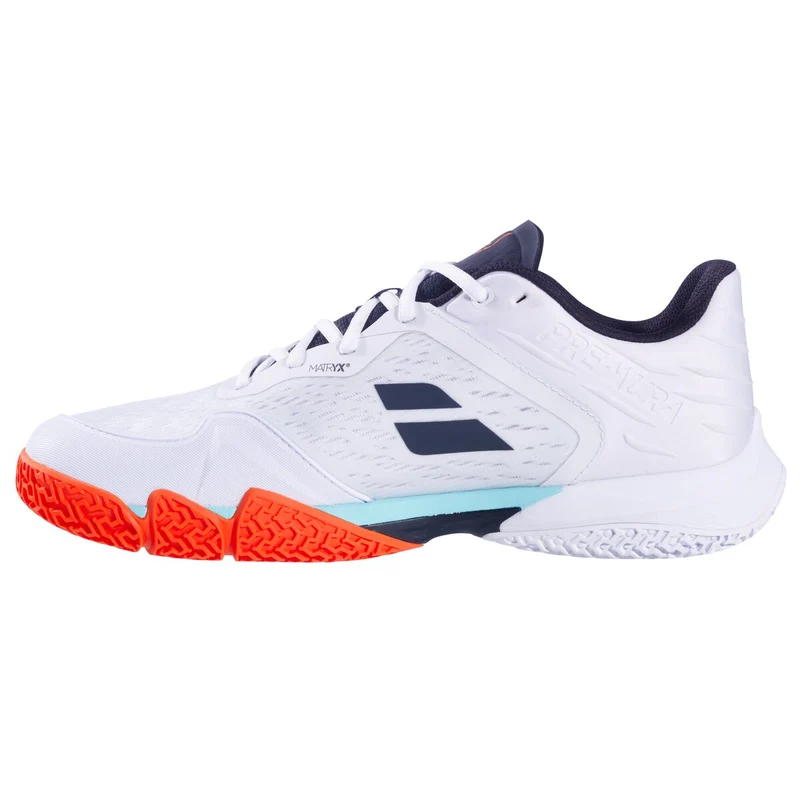 Babolat Premura 3 Men Juan Lebron Padel Shoes (White Orange)