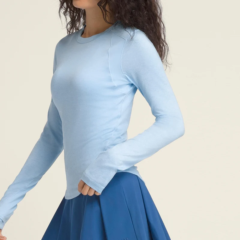 W All Day Long Sleeve Longsleeve -blau