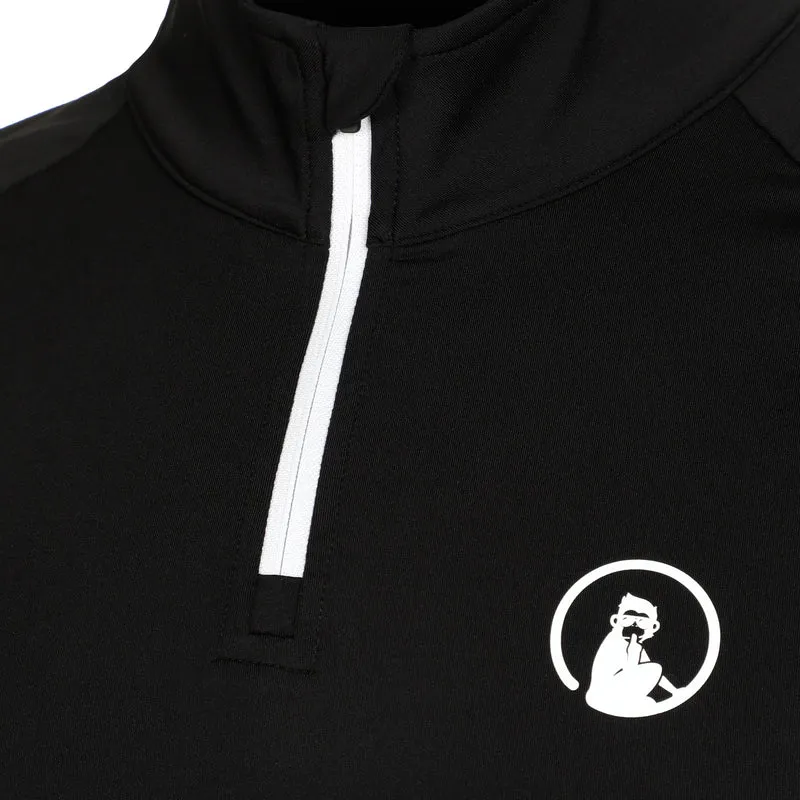 Big Serve 1/4 Zip Longsleeve Herren-Schwarz,Weiß
