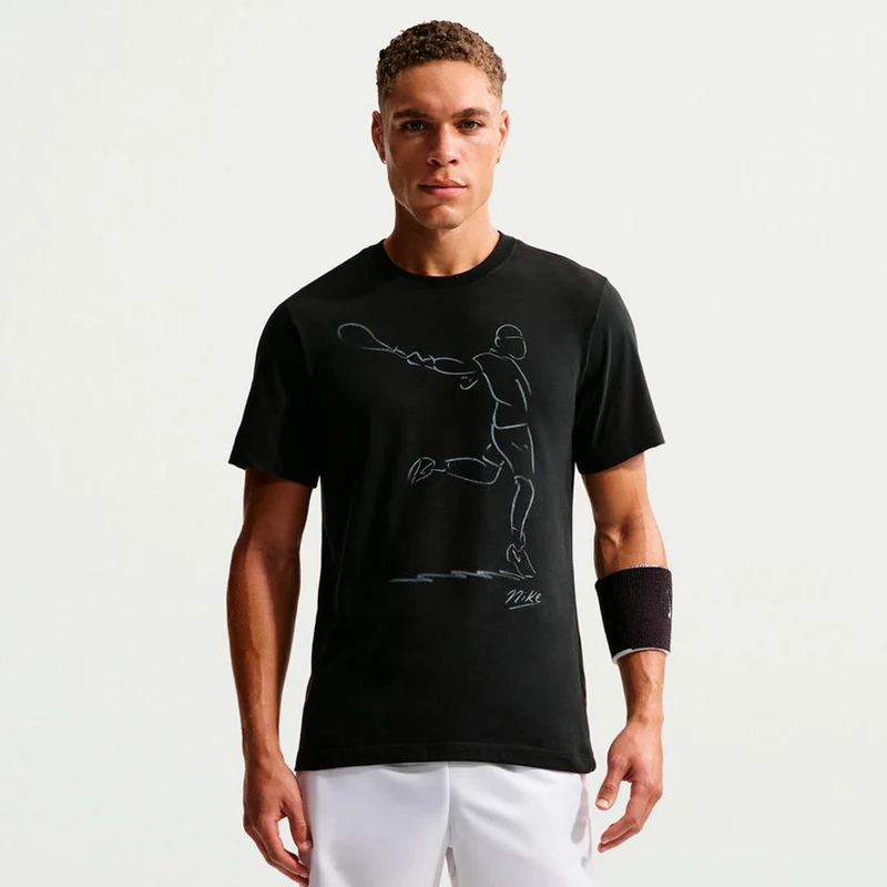 Court Dri-Fit T-Shirt Herren - schwarz