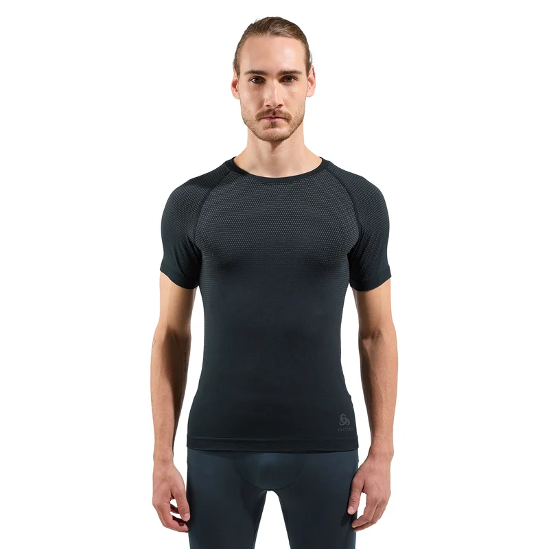 Performance Light Crew Neck Laufshirt Herren-Schwarz