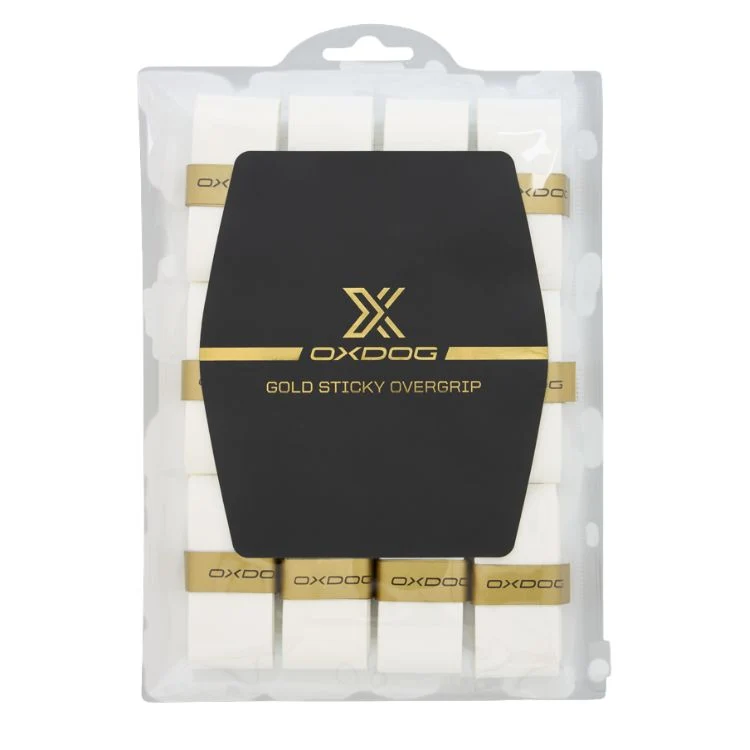 Oxdog Padel Overgrip Gold Sticky 12 Pack Wit