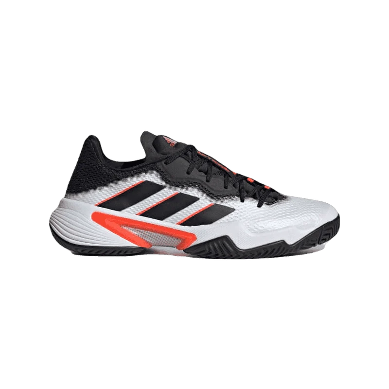 Adidas Barricade AC Padel Shoes (Men's, White/Black/Orange)