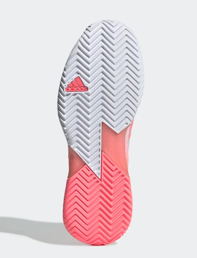 Adidas Adizero Übersonic 4 (Womens, White/Coral) Padel Shoes