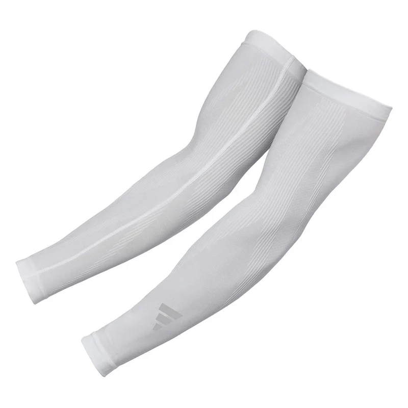 Adidas Compression Arm Sleeves (2-Pack, White)