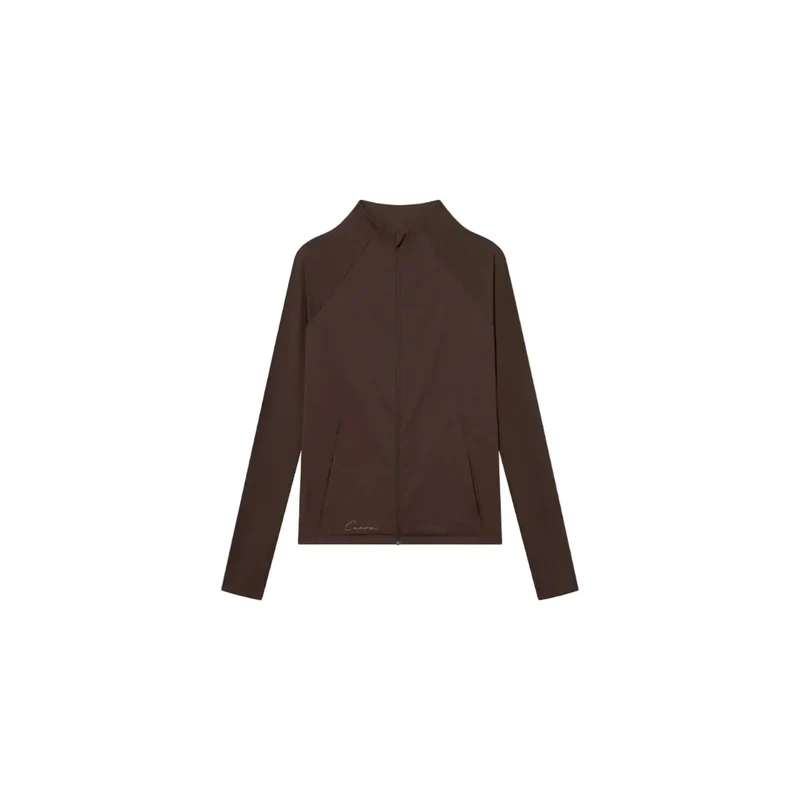 Cuera Active Zip Cardigan (Dark Brown)