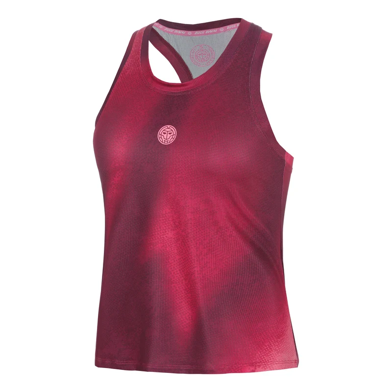 Freeze Out Racerback Printed Tank-Top Damen - dunkelrot, pink
