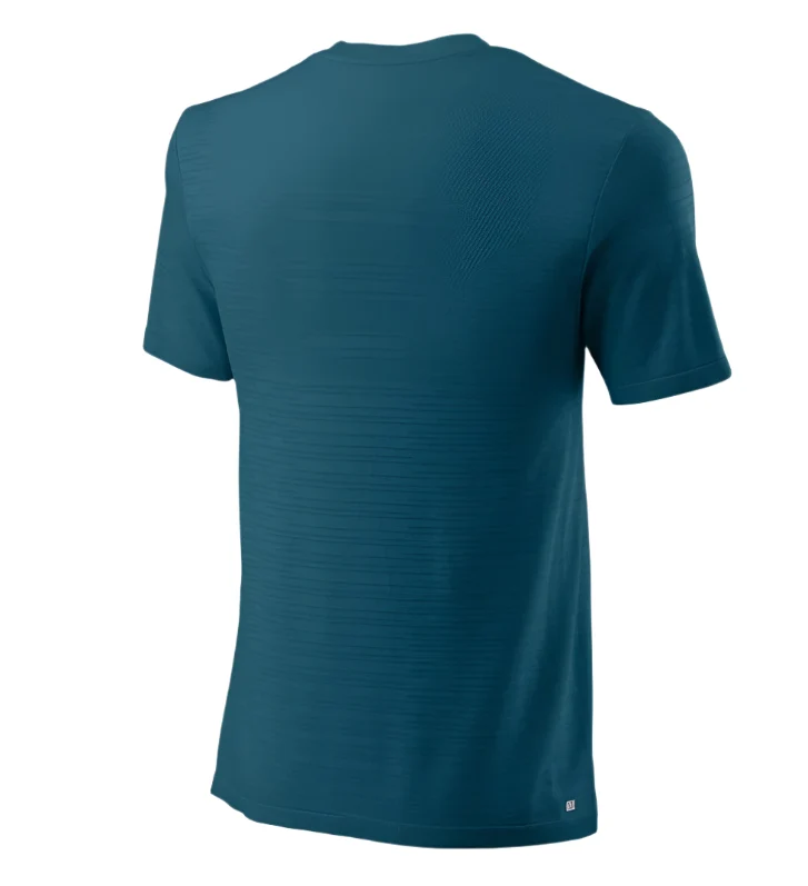 Wilson Bela Seamless Crew III T-Shirt (Mens, Blue Coral)