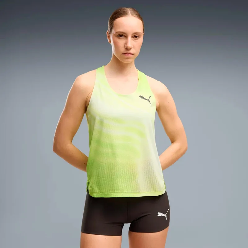 Lightspeed Graphic Laufshirt Damen - limette
