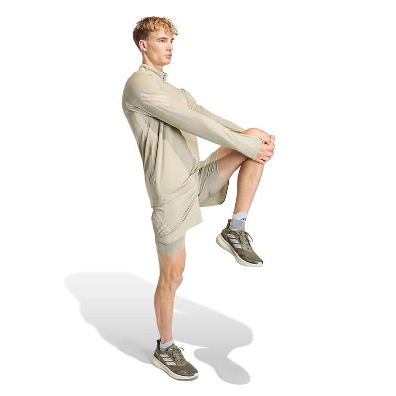 adi365 Zip Laufshirt Herren-khaki