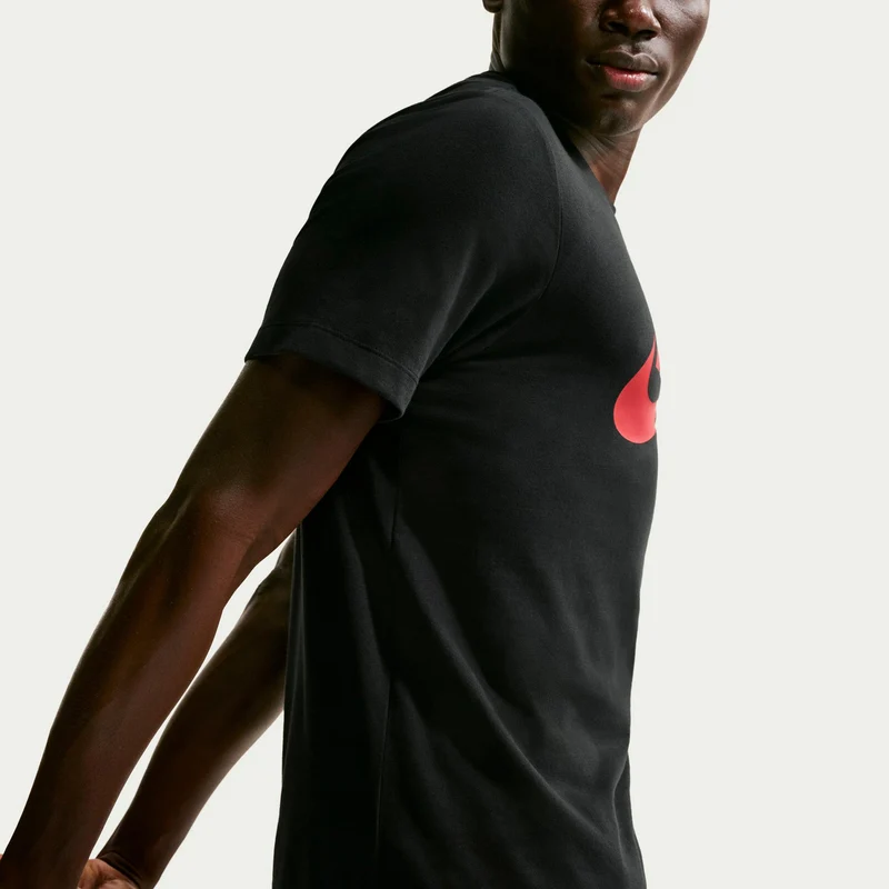 Run Swoosh Laufshirt Herren - schwarz, rot