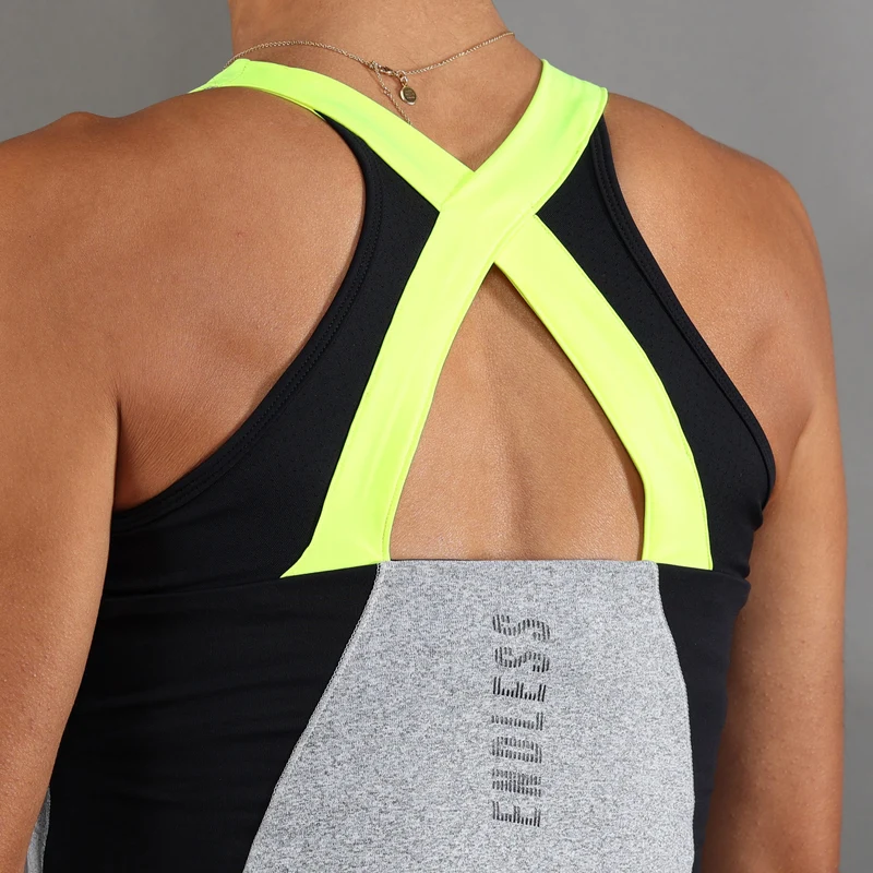 Grace Tank-Top Damen-Grau,Schwarz
