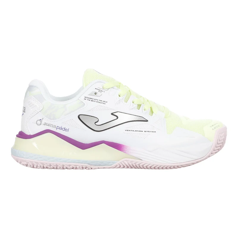 Spin Padelschuh Damen - weiß, limette